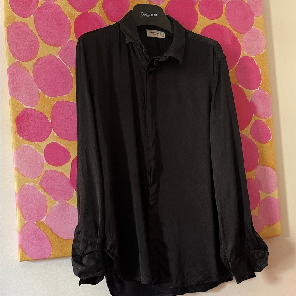 ❤️Saint Laurent Satin button down shirt - Picture 3 of 6